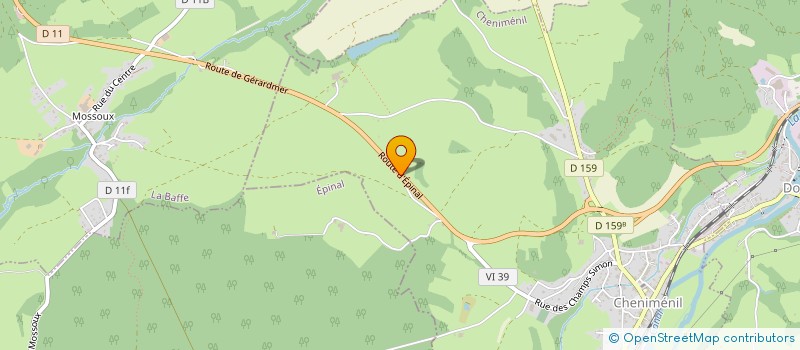 localisation de l'entreprise GAEC LA ROUTE VERTE  CHENIMENIL