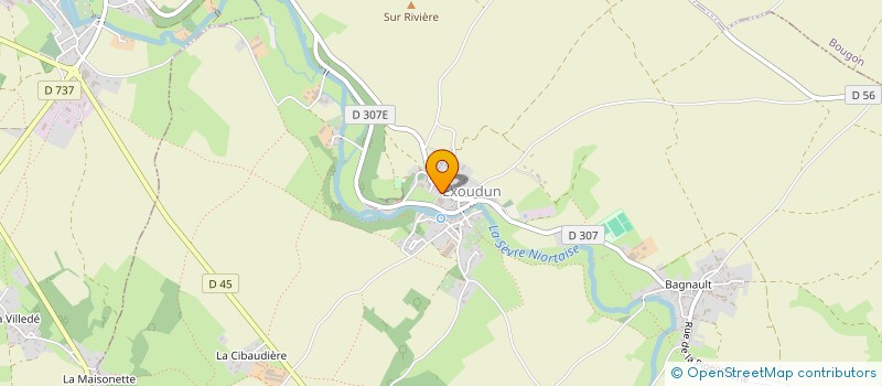 localisation de l'entreprise GAEC LA SAUVAGERE à EXOUDUN