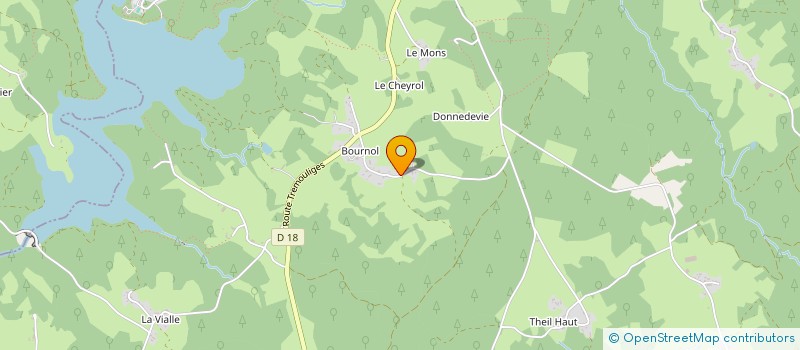 localisation de l'entreprise GAEC LA TENDRERIE  MARCILLAC-LA-CROISILLE