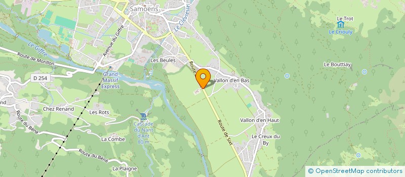 localisation de l'entreprise GAEC LA VALDOTAINE à SAMOENS