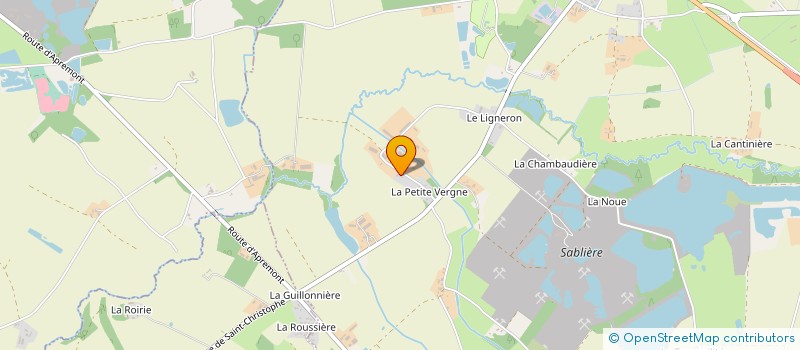 localisation de l'entreprise GAEC LA VALLEE DE LA VERGNE à SAINT-CHRISTOPHE-DU-LIGNERON