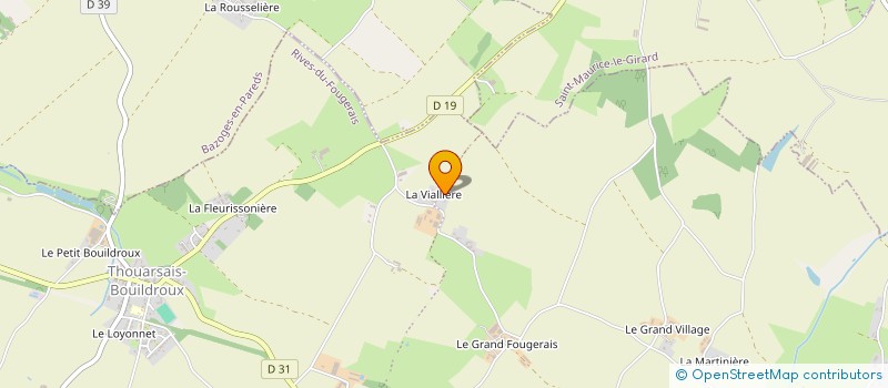 localisation de l'entreprise GAEC LA VIALLIERE  RIVES-DU-FOUGERAIS
