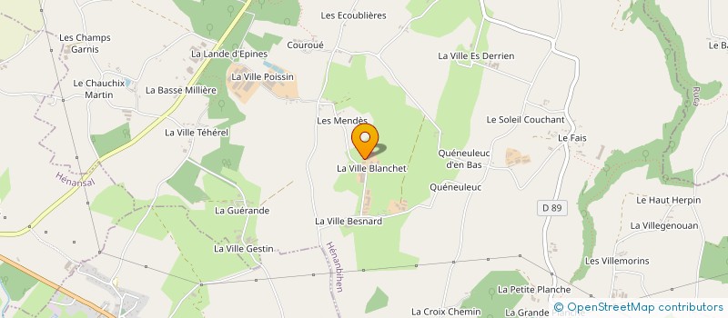localisation de l'entreprise GAEC LA VILLE BLANCHET à HENANBIHEN