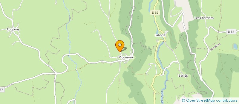 localisation de l'entreprise GAEC LA VIRADE LACAMP à SAINT-MARTIN-SOUS-VIGOUROUX