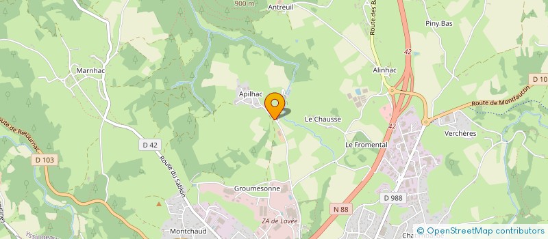 localisation de l'entreprise GAEC LA VOIE LACTEE à YSSINGEAUX