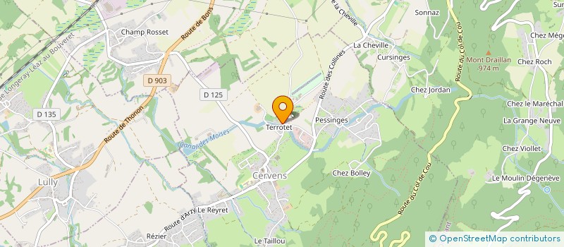 localisation de l'entreprise GAEC LA VOYAGERE  CERVENS