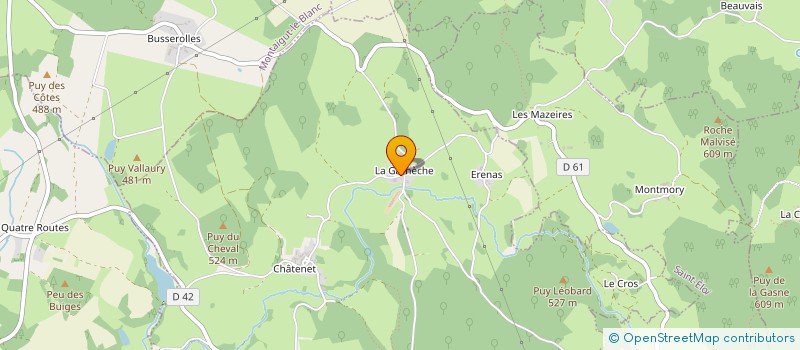 localisation de l'entreprise GAEC LACOUQUE à AZAT-CHATENET