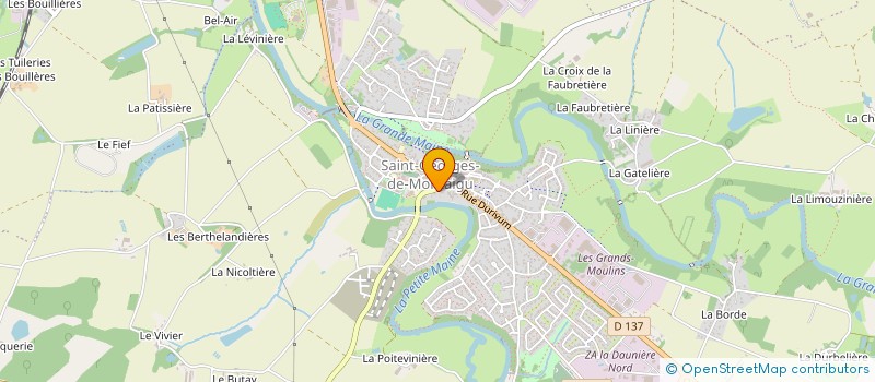 localisation de l'entreprise GAEC LAGUE à LA BOISSIERE-DE-MONTAIGU