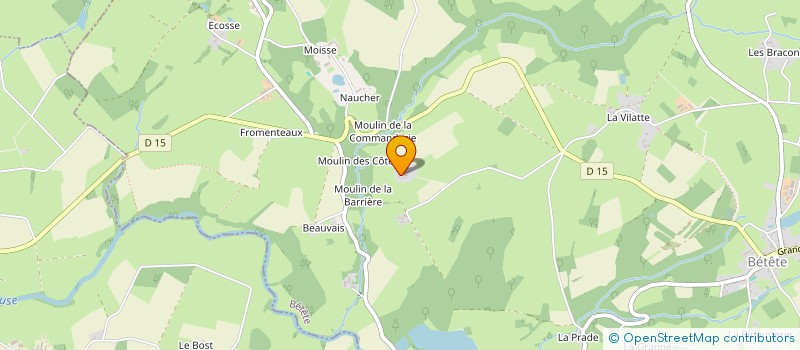 localisation de l'entreprise GAEC LAIT DE BRUNES à BETETE