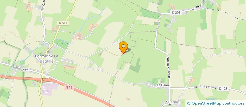 localisation de l'entreprise GAEC LAIT PIEDS DANS L'HERBE à FORMIGNY LA BATAILLE