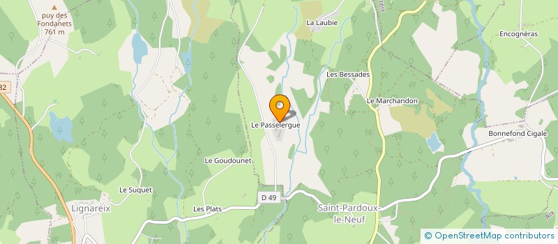 localisation de l'entreprise GAEC LALY PERE ET FILS  SAINT-PARDOUX-LE-NEUF