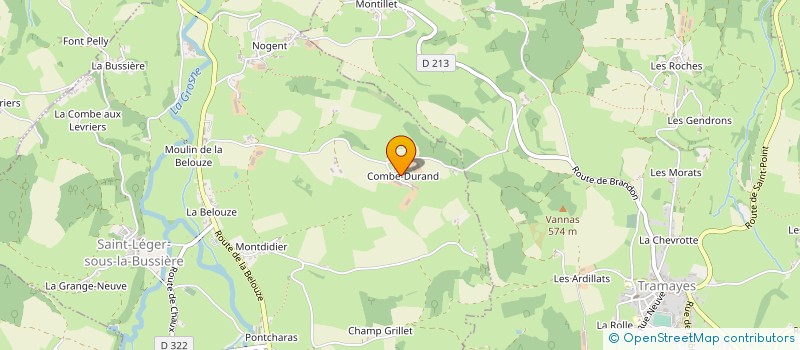 localisation de l'entreprise GAEC LAPALUS BRUNO ET MAGALI  ST LEGER SOUS LA BUSSIERE