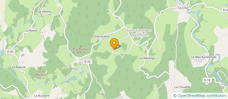 localisation de l'entreprise GAEC LARBRE à SAINT-GEORGES-NIGREMONT