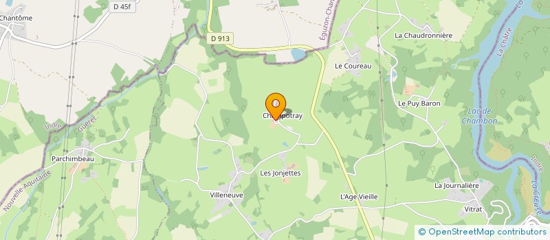 localisation de l'entreprise GAEC LASNIER à CROZANT