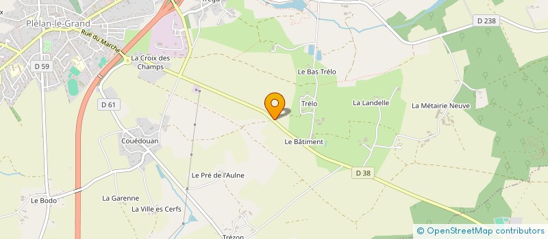 localisation de l'entreprise GAEC LE BATIMENT à PLELAN-LE-GRAND