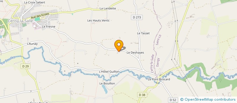 localisation de l'entreprise GAEC LE BEL à NOTRE-DAME-DE-CENILLY