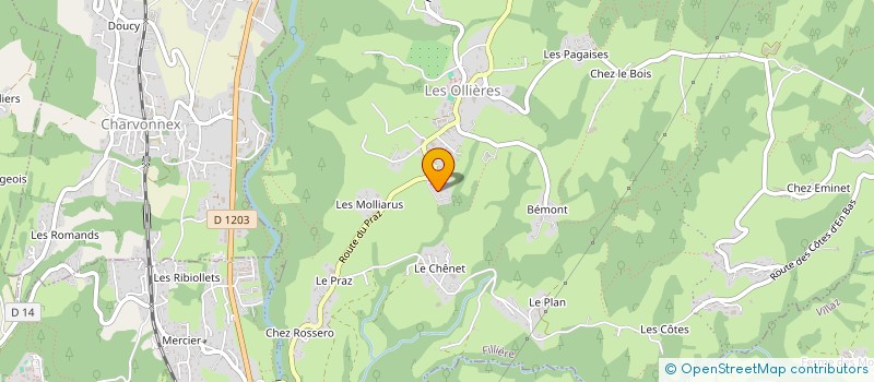 localisation de l'entreprise GAEC LE BERGER à FILLIERE