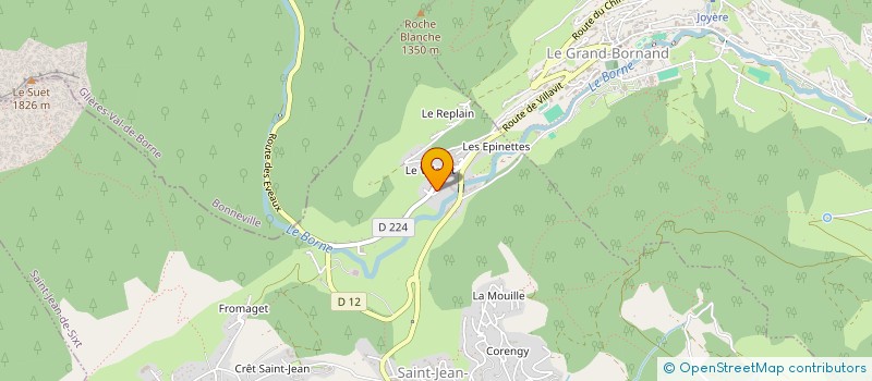 localisation de l'entreprise GAEC LE BORNE à SAINT-JEAN-DE-SIXT