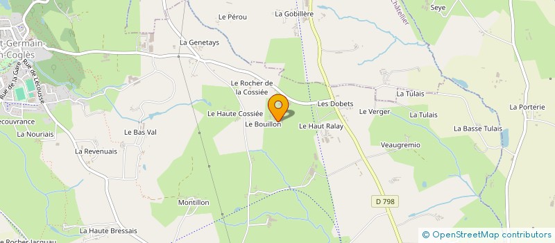 localisation de l'entreprise GAEC LE BOUILLON à SAINT-GERMAIN-EN-COGLES