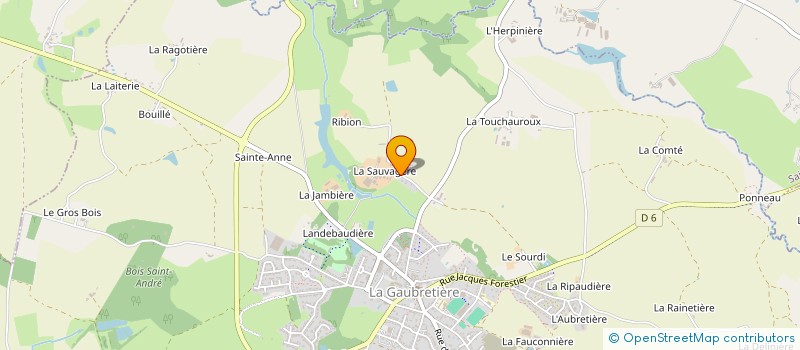 localisation de l'entreprise GAEC LE BOULEAU  LA GAUBRETIERE