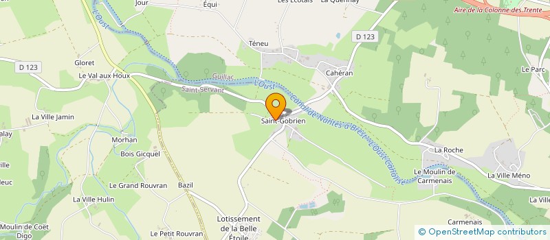 localisation de l'entreprise GAEC LE BROUTAIS à LA CROIX-HELLEAN