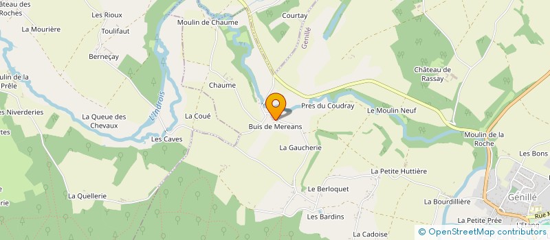 localisation de l'entreprise GAEC LE BUIS DE MEREANS  GENILLE