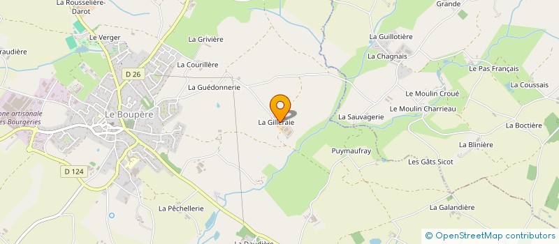 localisation de l'entreprise GAEC LE CARREFOUR à LE BOUPERE