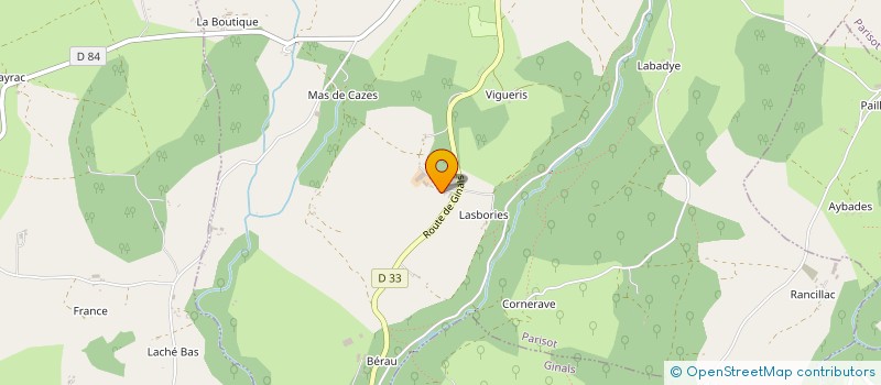 localisation de l'entreprise GAEC LE CAUSSE  PARISOT