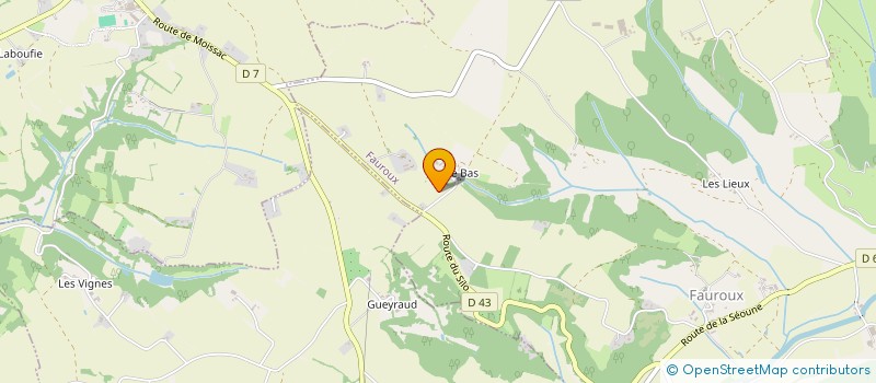 localisation de l'entreprise GAEC LE CAUZE-BAS  FAUROUX