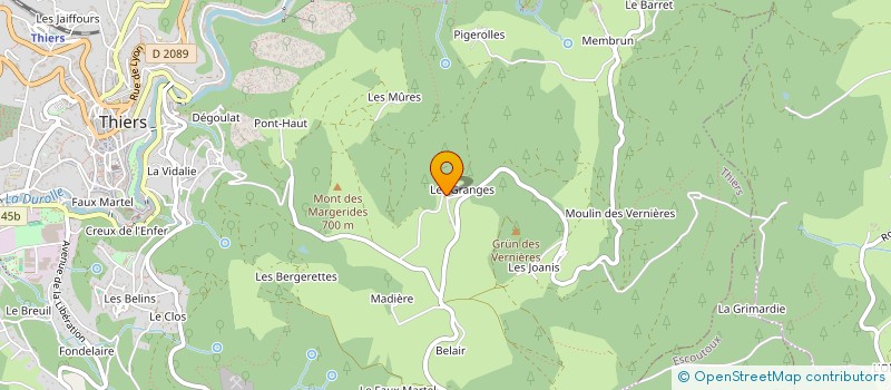 localisation de l'entreprise GAEC LE CHABRIOU à THIERS