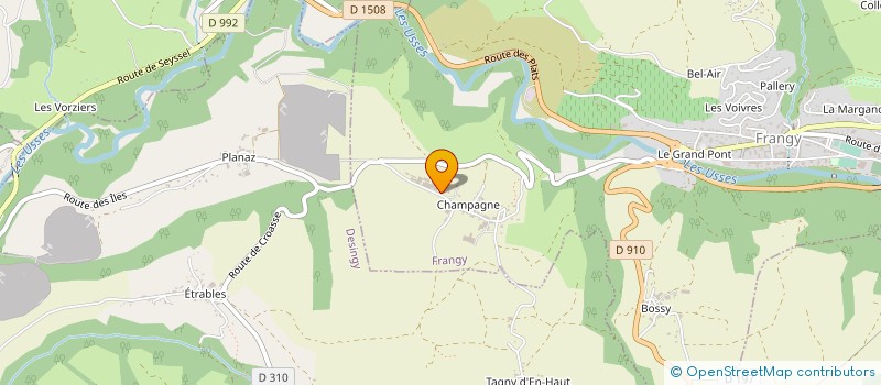 localisation de l'entreprise GAEC LE CHAMPENOIS à FRANGY
