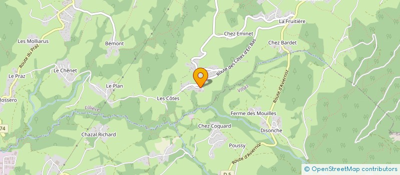 localisation de l'entreprise GAEC LE CHATEAU DES COTES à FILLIERE