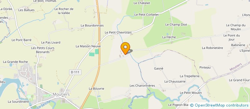 localisation de l'entreprise GAEC LE CHEVROLAIS à MOUTIERS