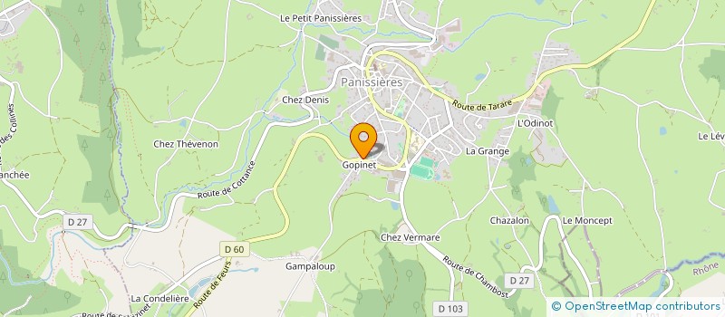 localisation de l'entreprise GAEC LE CRET CHEZ POCHE à PANISSIERES