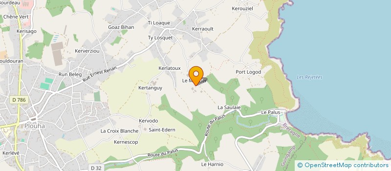 localisation de l'entreprise GAEC LE CUDENNEC à PLOUHA