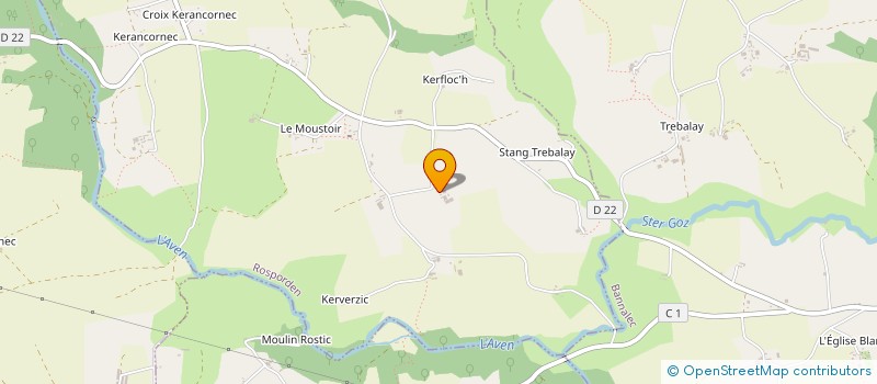 localisation de l'entreprise GAEC LE DU  ROSPORDEN