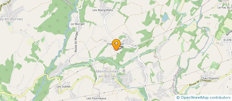 localisation de l'entreprise GAEC LE FERME DE BORNETTE à MENTHONNEX-EN-BORNES