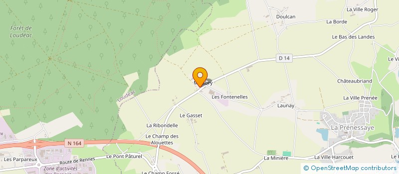 localisation de l'entreprise GAEC LE FLAHEC TANGUY à LA PRENESSAYE