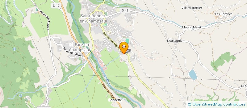 localisation de l'entreprise GAEC LE GA à SAINT-BONNET-EN-CHAMPSAUR