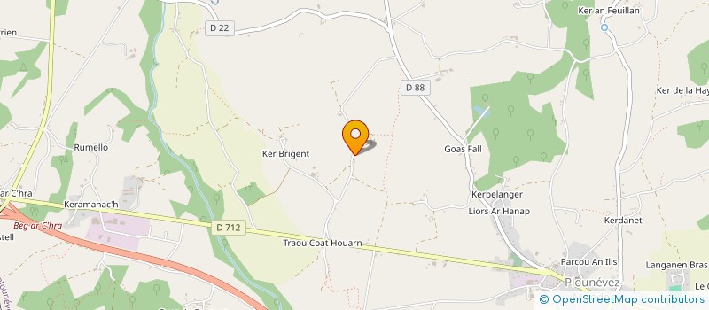 localisation de l'entreprise GAEC LE GALL K à PLOUNEVEZ-MOEDEC