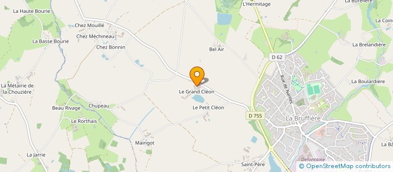 localisation de l'entreprise GAEC LE GRAND AIR à LA BRUFFIERE
