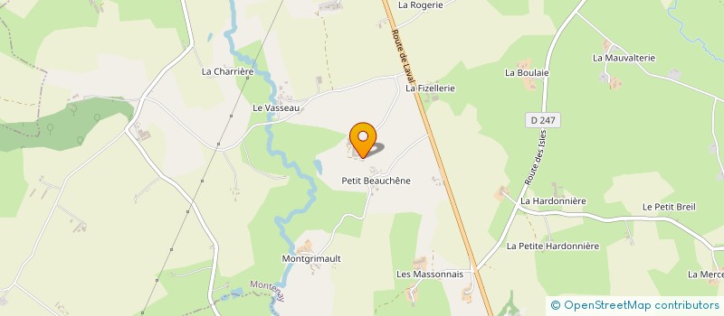 localisation de l'entreprise GAEC LE GRAND BEAUCHENE à MONTENAY