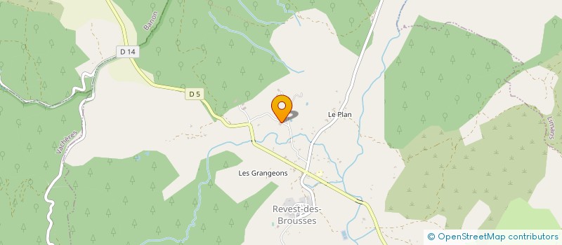 localisation de l'entreprise GAEC LE GUBIANET  REVEST-DES-BROUSSES