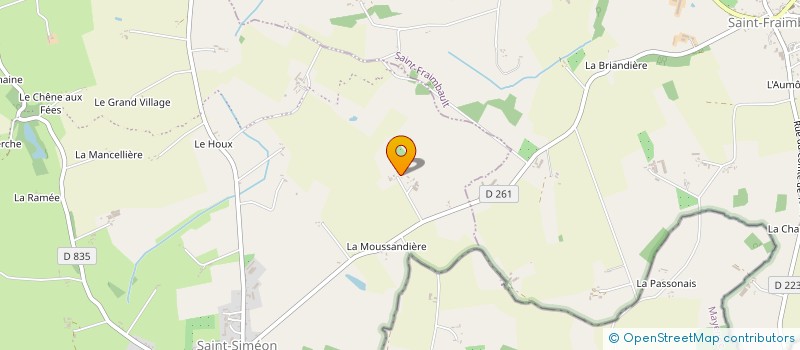 localisation de l'entreprise GAEC LE HAUT ANGLE à PASSAIS VILLAGES