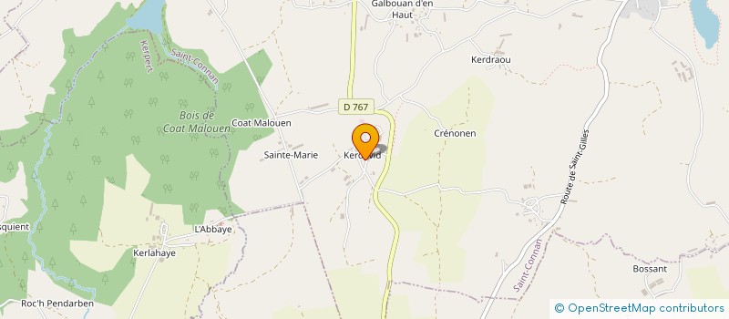 localisation de l'entreprise GAEC LE JEHAN à SAINT-CONNAN