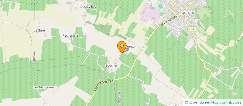 localisation de l'entreprise GAEC LE MAS DU CHENE à SEGONZAC