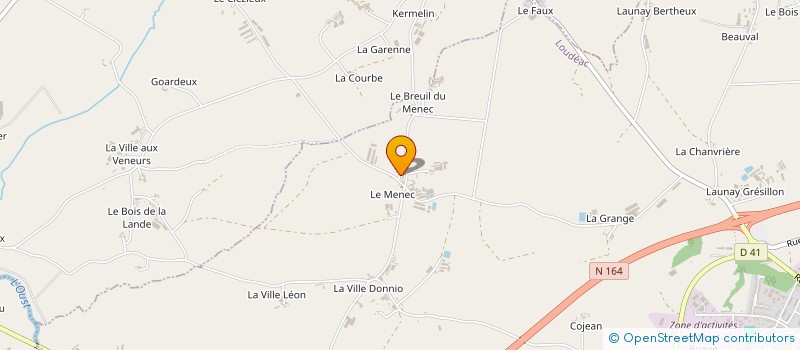 localisation de l'entreprise GAEC LE MENEC à LOUDEAC