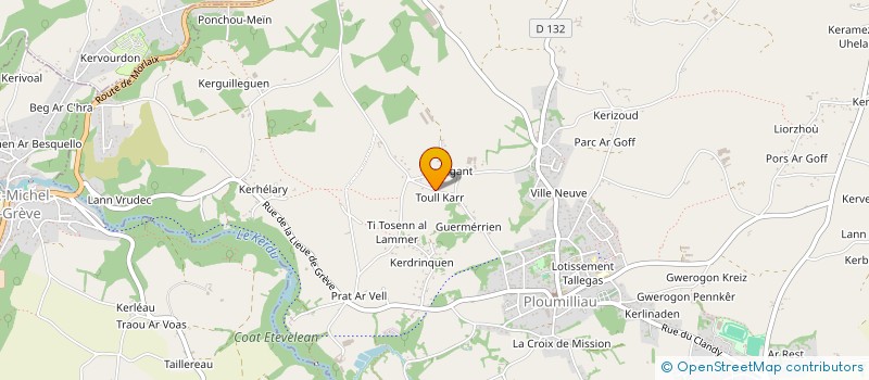 localisation de l'entreprise GAEC LE MEUR  PLOUMILLIAU