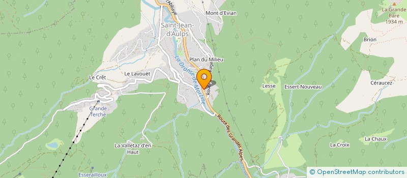 localisation de l'entreprise GAEC LE MONT CALY à SAINT-JEAN-D'AULPS