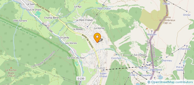 localisation de l'entreprise GAEC LE MONT DE GRANGE à CHATEL
